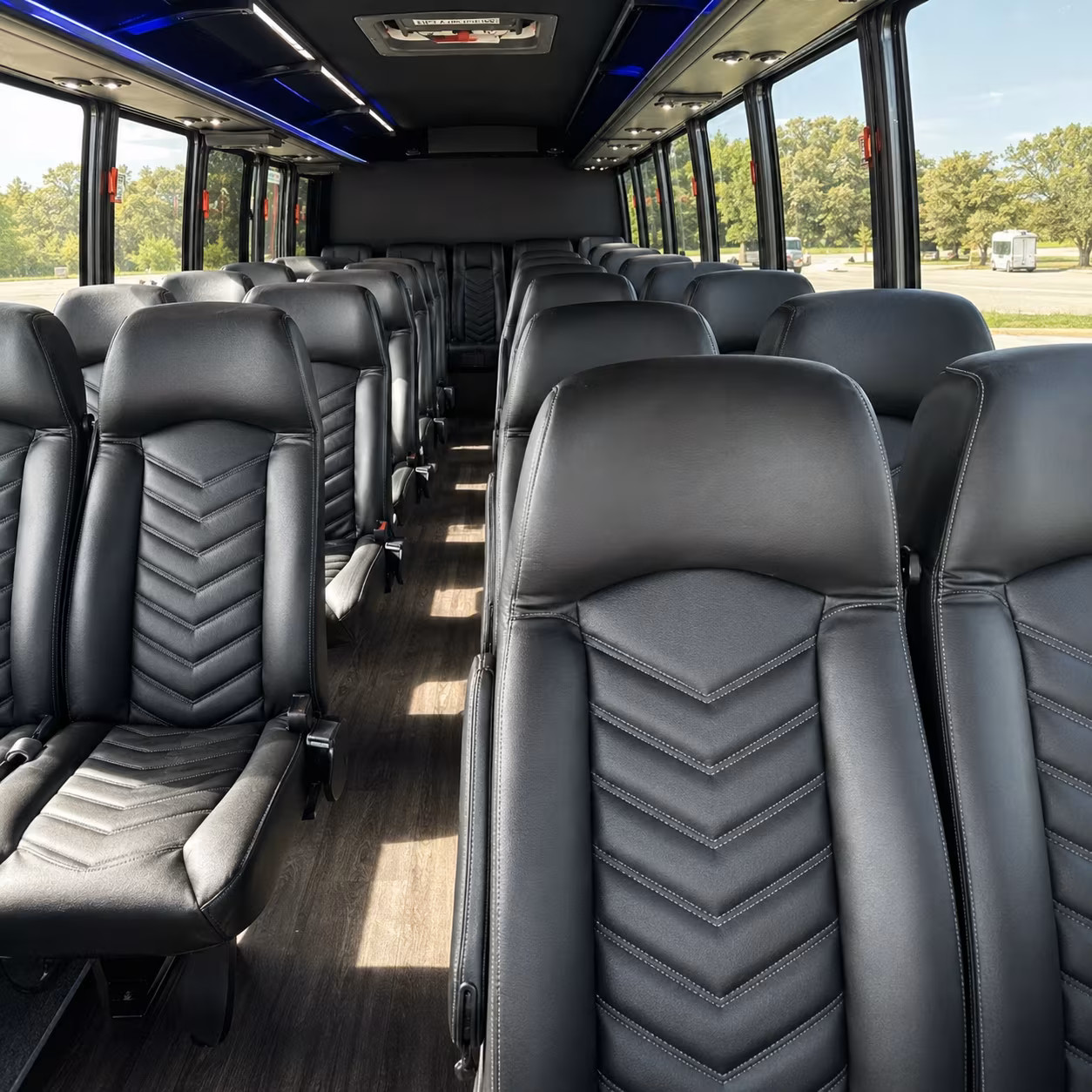 west covina 28 passenger minibus inside