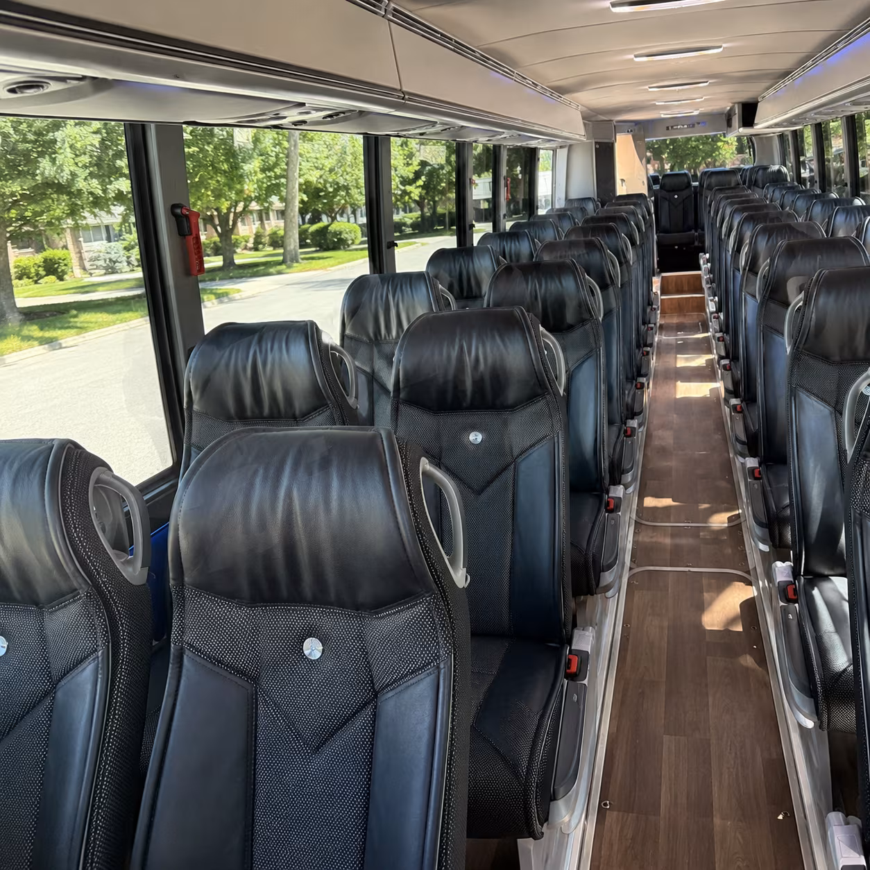 west covina 40 passenger charter bus inside