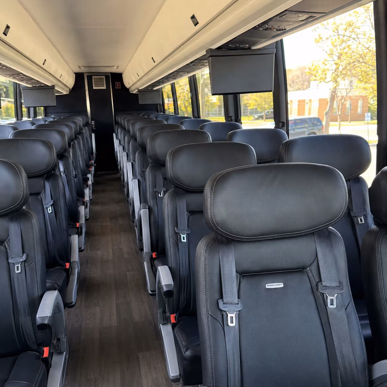 west covina 45 passenger charter bus inside