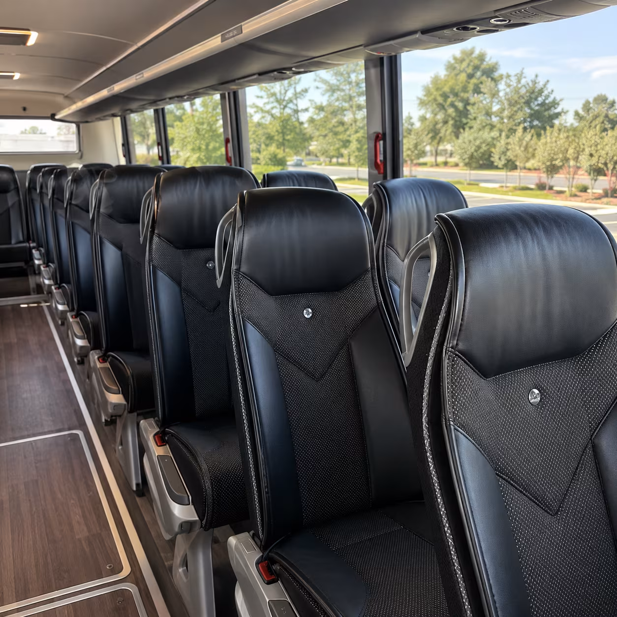 west covina 45 passenger charter bus interior