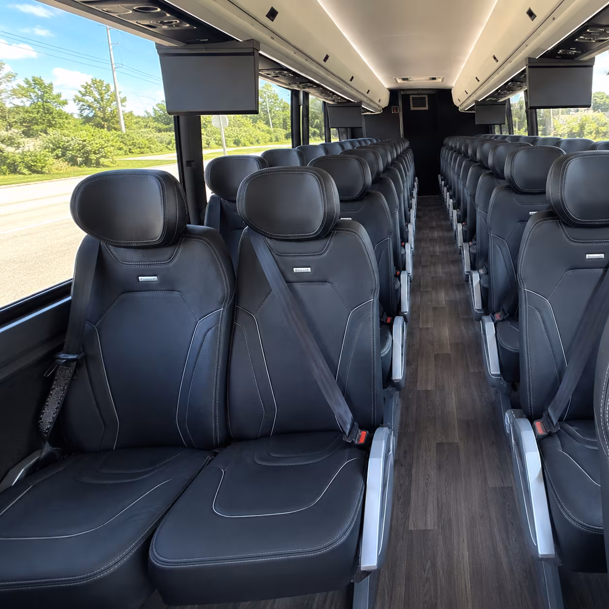 west covina 47 passenger charter bus inside