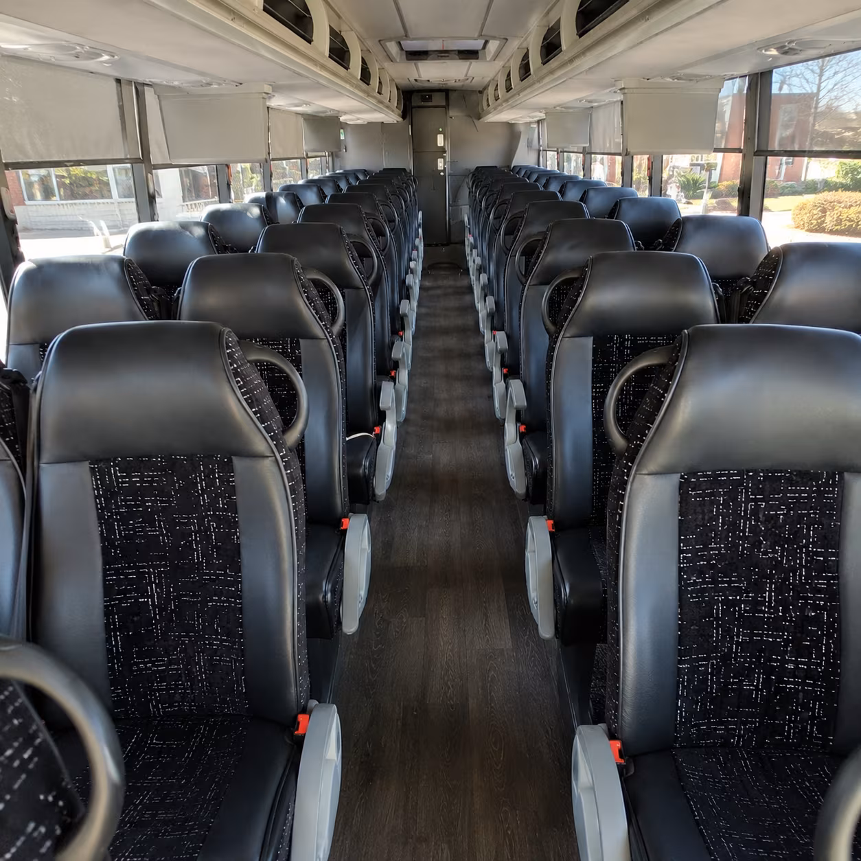 west covina 54 passenger charter bus inside