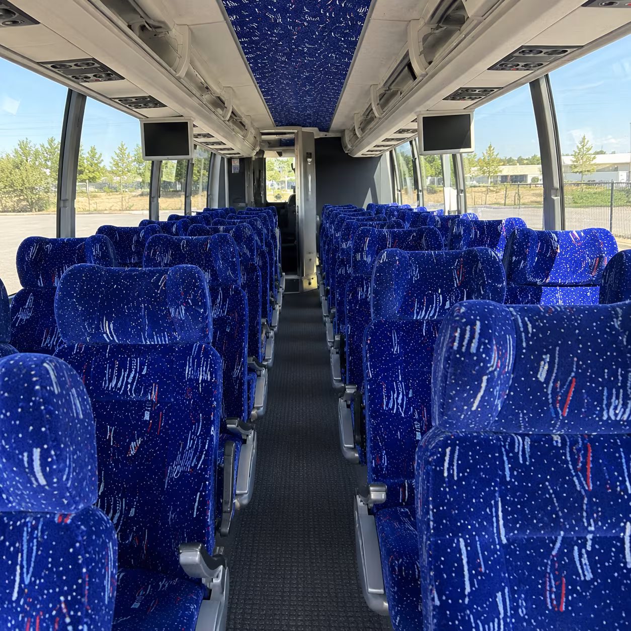 west covina 54 passenger charter bus interior