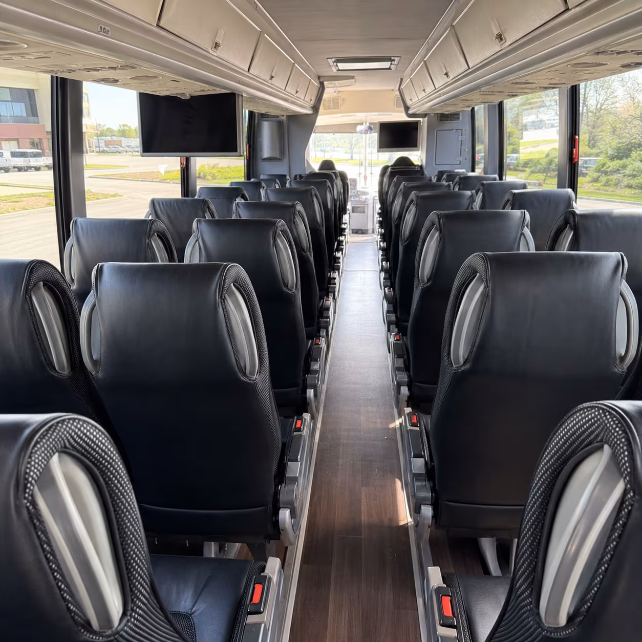 west covina 56 passenger charter bus inside