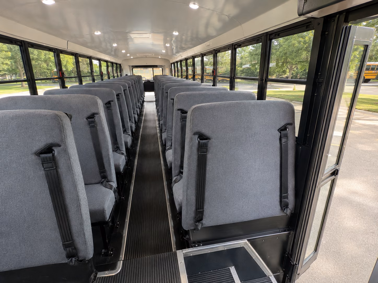 west covina school bus inside